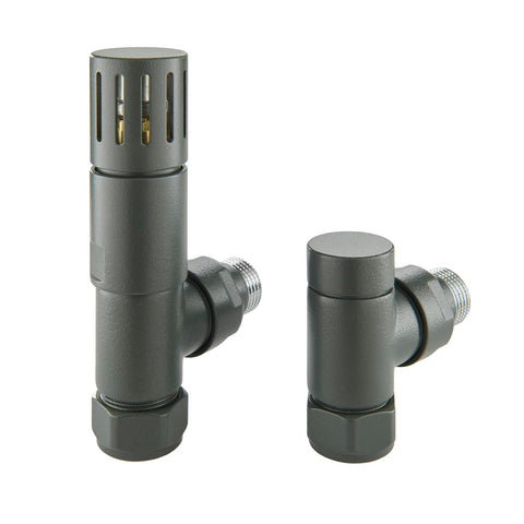 Supplies4Heat Tower Thermostatic Valves Textured Anthracite 
