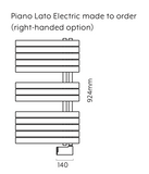 The Radiator Company Piano Lato (Electric) Designer Towel Rail