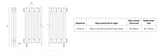 The Radiator Company Stamford Cast Iron Radiator Technical Diagram