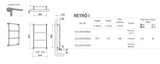 Cordivari Retro I Towel Rail - Technical Diagram