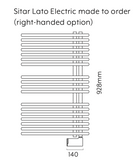 The Radiator Company Sitar Lato (Electric) Designer Towel Rail