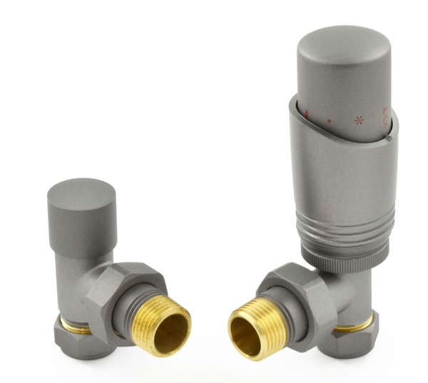 Modern Antique Metallic Grey Thermostatic Angle Valves