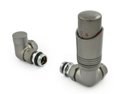 Modern Antique Metallic Grey Thermostatic Corner Valves