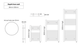 The Radiator Company Daisy Electric Towel Rail Diagram