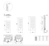 Cordivari Guily Designer Radiator Technical Diagram