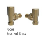 Vogue Vela Brushed Brass Towel Rail - Angle Valves