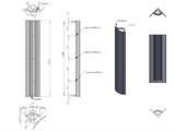 Kartell Kansas Designer Radiator - Technical Diagram