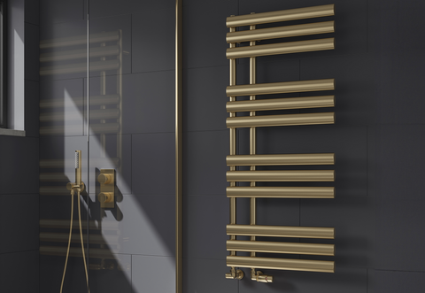 Reina Chisa Towel Rail (Brushed Brass & Gun Metal)