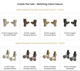  Vogue Focus Metallic MD001 Towel Rail  -  Matching Valves