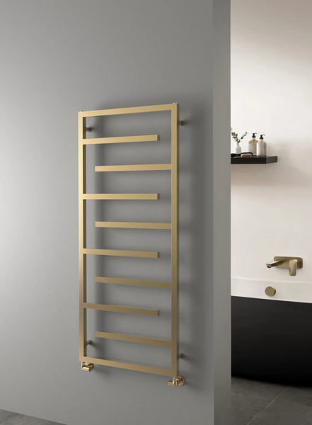 Vogue Vego CN96 Designer Towel Rail - Brushed Brass