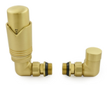 Modern Brushed Brass Thermostatic Valves - Corner