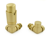 Modern Brushed Brass Thermostatic Valves - Corner