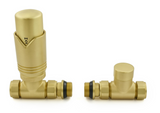 Modern Brushed Brass Thermostatic Valves - Straight