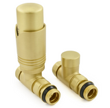 Modern Brushed Brass Thermostatic Valves - Straight