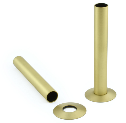 Brushed Brass Radiator Valve Sleeving Kit (pair)