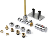 Terma VARIO UNICO LEFT Angled 50mm TRVs Set with Immersion Tube