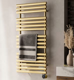 Terma Rolo Towel Rail with VEO (Electric) Brass