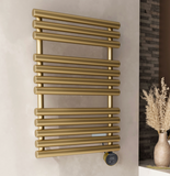 Terma Rolo Towel Rail with VEO (Electric) Brass