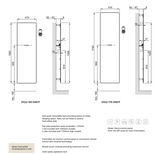 Zehnder Deseo Verso Designer Radiator (Electric) Technical Data