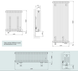 Electron Classic Electric Designer Radiator Technical Diagram