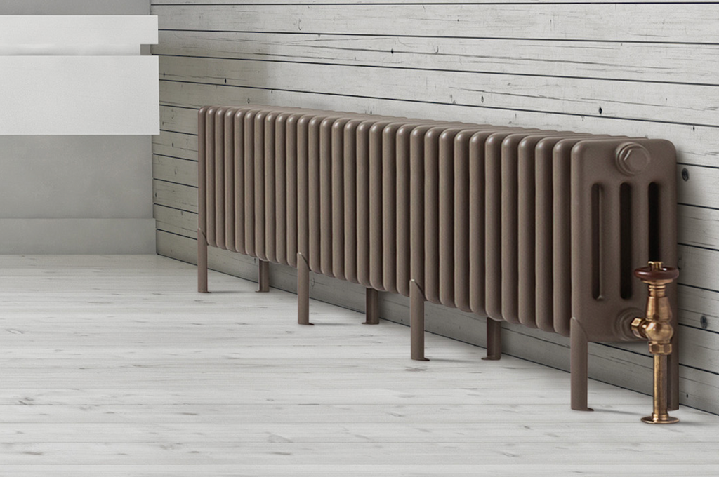 Milan Radiator Milan (Horizontal) Bare Metal Lacquer Radiator (H)400mm - 6 column ...