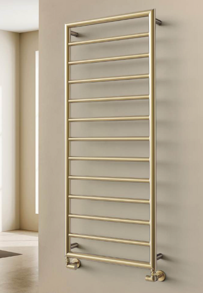 Smooth CN35 Designer Towel Rail Brushed Brass