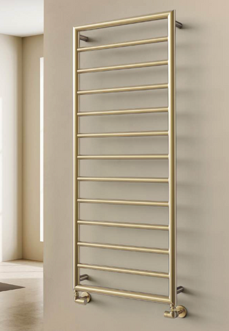 Smooth CN35 Designer Towel Rail Brushed Brass