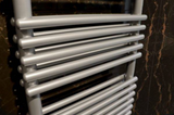 Alanna Designer Towel Radiator - Close Up - Pearl Silver
