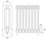 The Radiator Company Henley Cast Iron Radiator Electric - Diagram