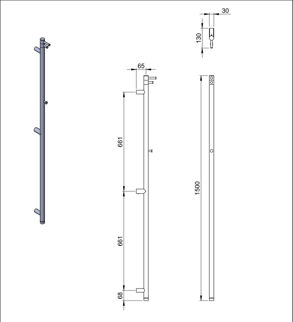 Pole (Electric) Designer Radiator – Hot Interiors Ltd