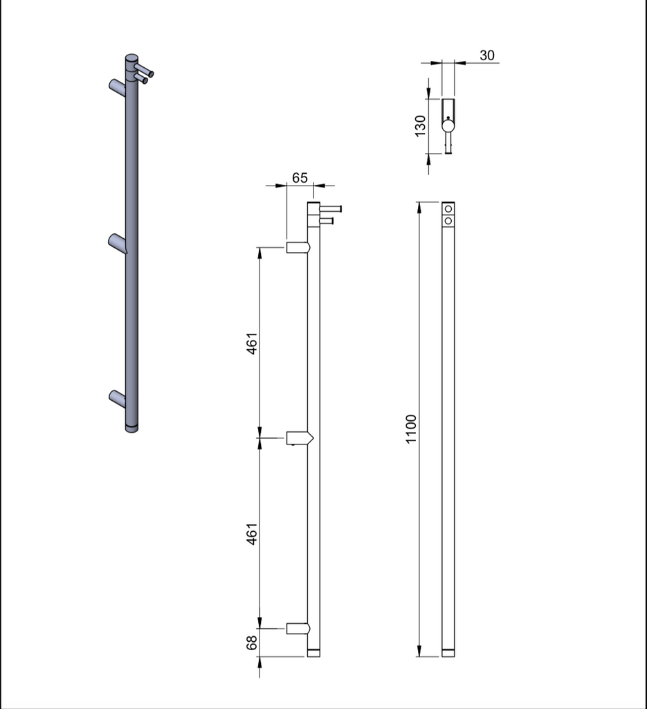 Pole (Electric) Designer Radiator – Hot Interiors Ltd