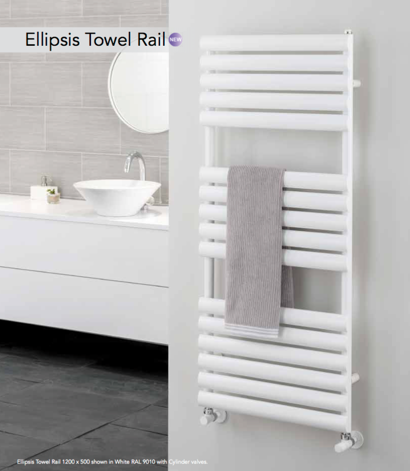 Ellipsis Towel Rail White