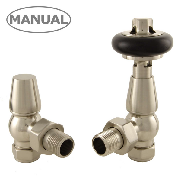Olde Manual Radiator Valve - Satin Nickel Manual