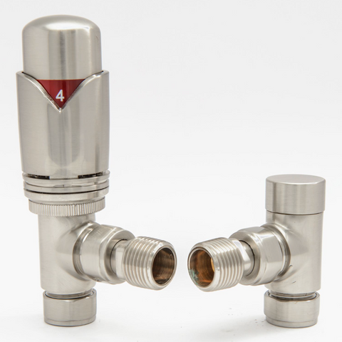 Modern Brushed Thermostatic Straight/Angle Valves